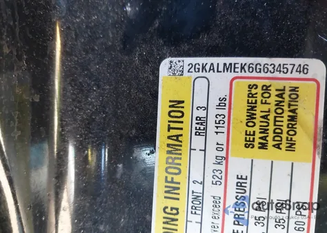 2016 GMC Terrain Sle-1 z USA, uszkodzony, nr VIN 2GKALMEK6G6345746